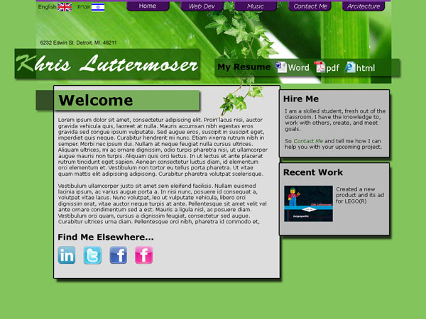 Blog Style Web Interface